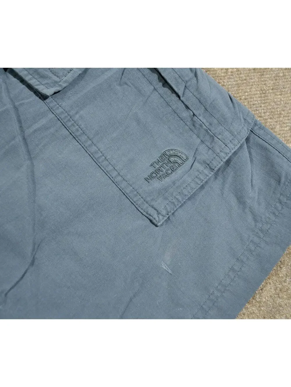 The North Face Mens Hiking Outdoors Athletic Beach Gray Belt Shorts Size Large